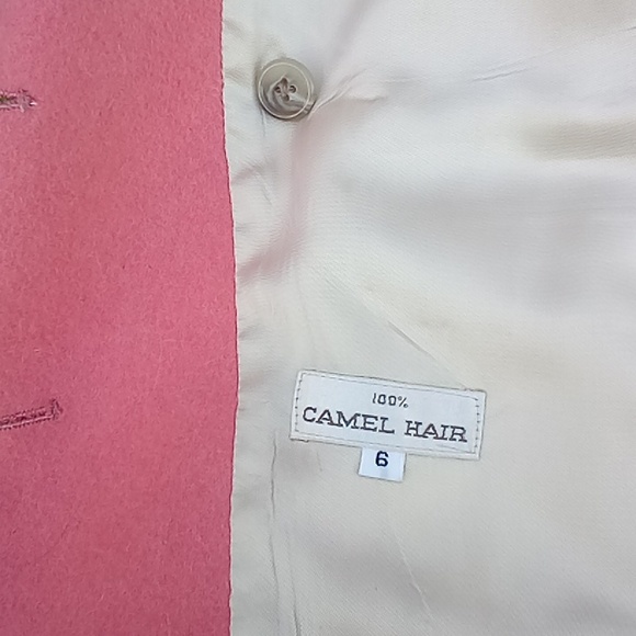 Vintage Camel Hair Oversized Pink Boxy Blazer - Picture 4 of 9